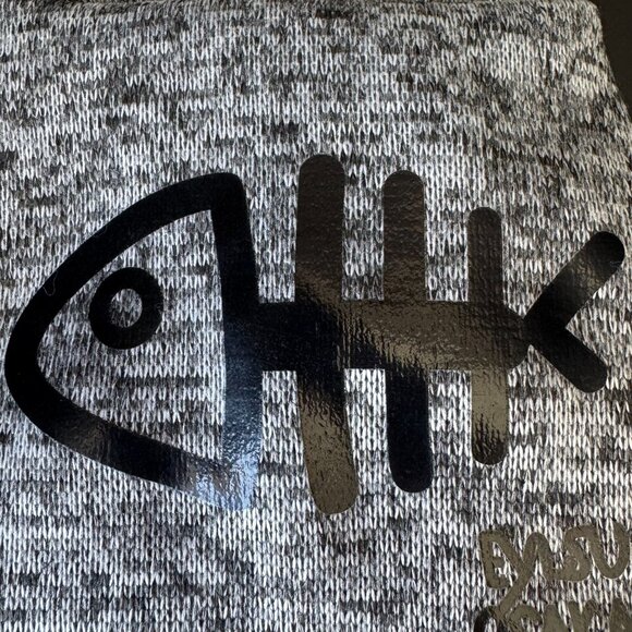 Dogbaby Gray Sweater With Fishbone Print For Dogs/Cats - Picture 4 of 9